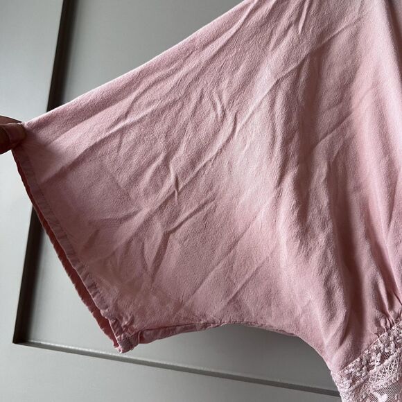 Vince Camuto Swim Cover Up Womens OS Pink Boho Crochet Lace Empire‎ Waist Kimono - Picture 6 of 12